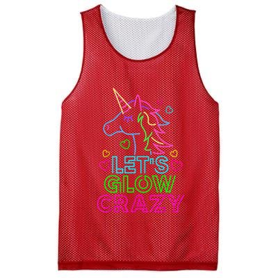 Let's Glow Crazy Glow Party 80s Retro Unicorn Costume Funny Mesh Reversible Basketball Jersey Tank