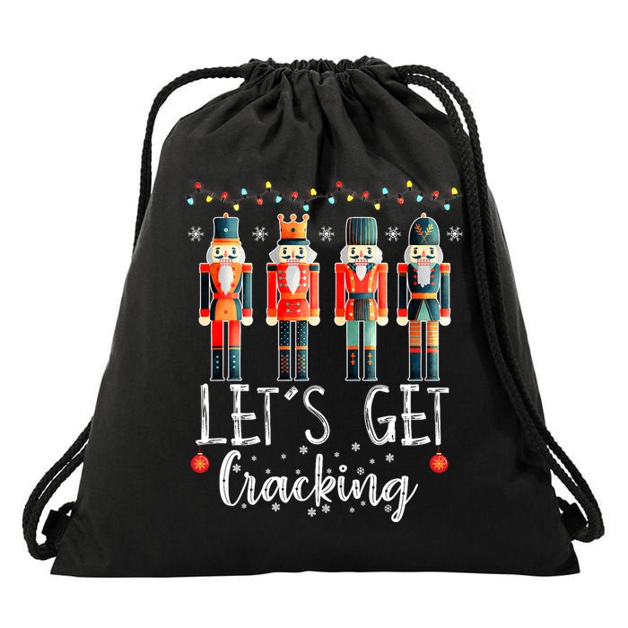 Lets Get Cracking Christmas Nutcracker Ballet Drawstring Bag
