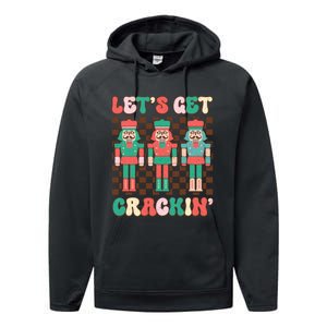 LetS Get Crackin Nutcracker Print Performance Fleece Hoodie