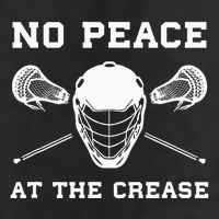 Lacrosse Goalie Crease Funny Lax 7 Panel Mesh Trucker Snapback Hat
