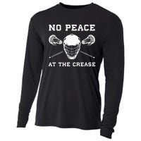 Lacrosse Goalie Crease Funny Lax Cooling Performance Long Sleeve Crew