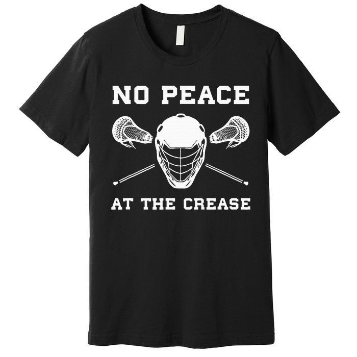 Lacrosse Goalie Crease Funny Lax Premium T-Shirt