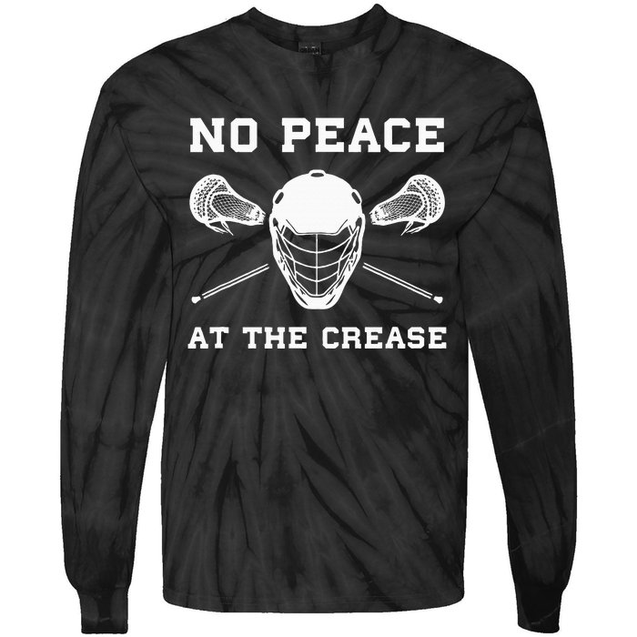 Lacrosse Goalie Crease Funny Lax Tie-Dye Long Sleeve Shirt