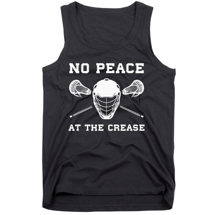 Lacrosse Goalie Crease Funny Lax Tank Top