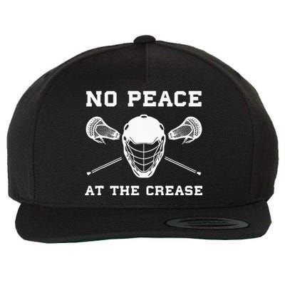 Lacrosse Goalie Crease Funny Lax Wool Snapback Cap