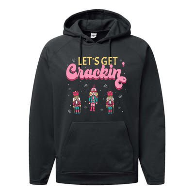 Lets Get Crackin Three Nutcrackers Christmas Performance Fleece Hoodie