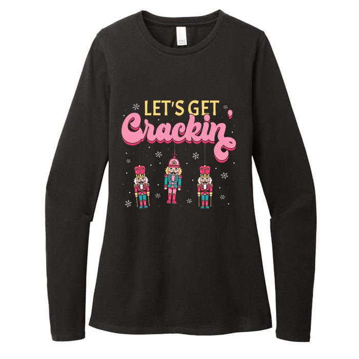 Lets Get Crackin Three Nutcrackers Christmas Womens CVC Long Sleeve Shirt