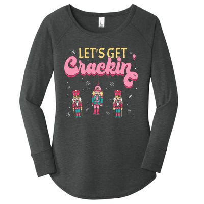 Lets Get Crackin Three Nutcrackers Christmas Women's Perfect Tri Tunic Long Sleeve Shirt