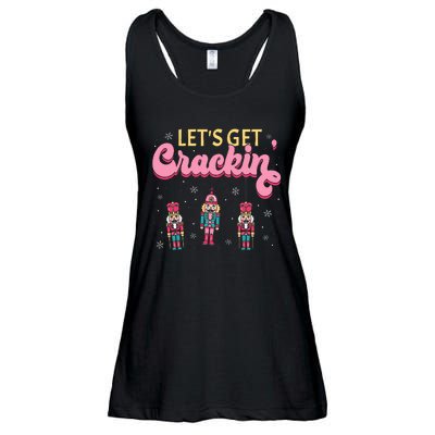 Lets Get Crackin Three Nutcrackers Christmas Ladies Essential Flowy Tank