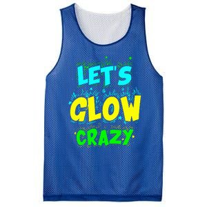 Let Glow Crazy Retro Colorful Quote Group Team Tie Mesh Reversible Basketball Jersey Tank