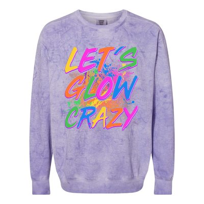 Let's Glow Crazy Colorblast Crewneck Sweatshirt