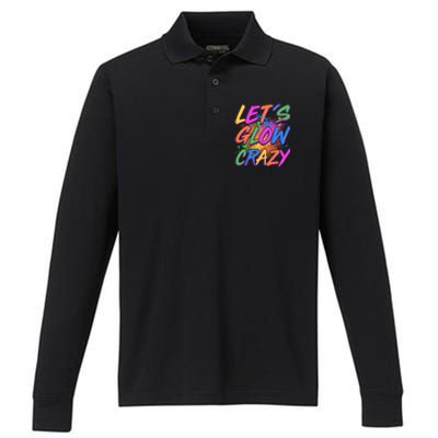 Let's Glow Crazy Performance Long Sleeve Polo