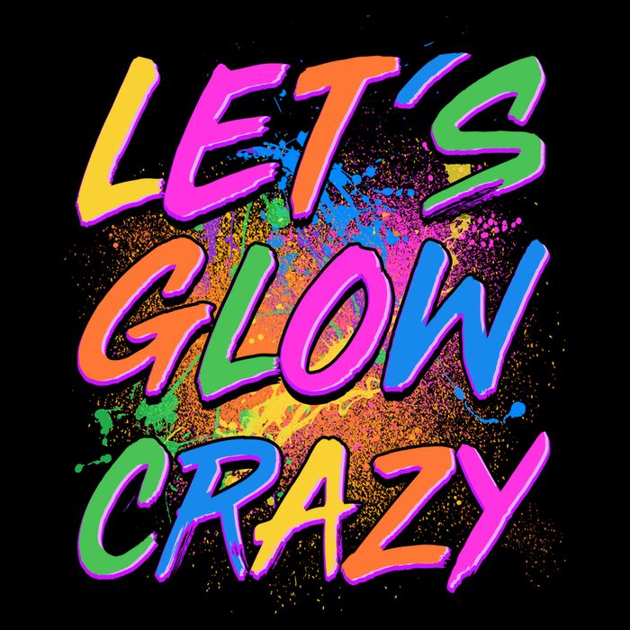 Let's Glow Crazy Zip Tote Bag