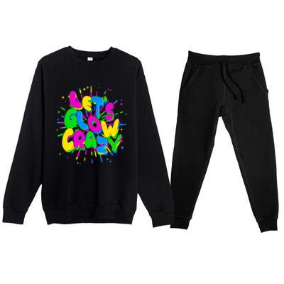 Lets Glow Crazy Premium Crewneck Sweatsuit Set