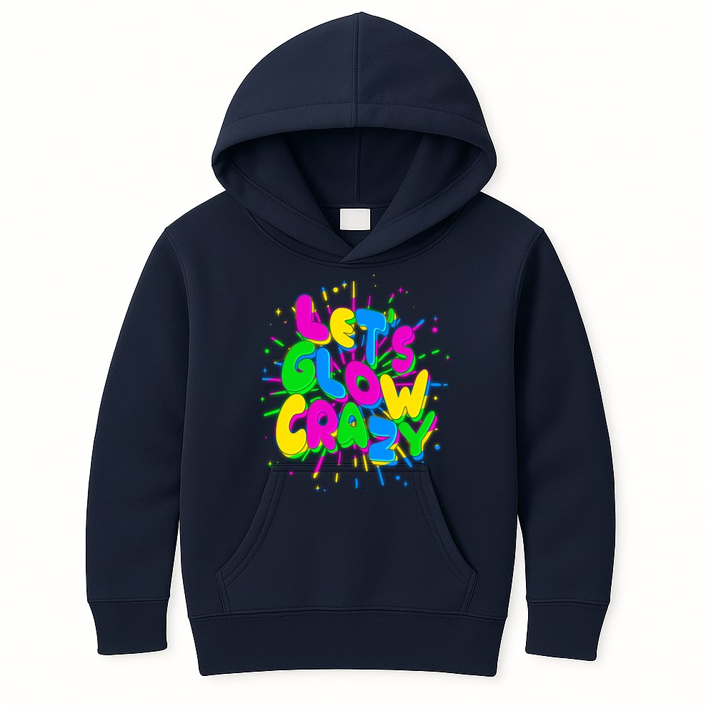 Lets Glow Crazy Kids Hoodie