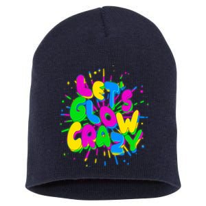 Lets Glow Crazy Short Acrylic Beanie