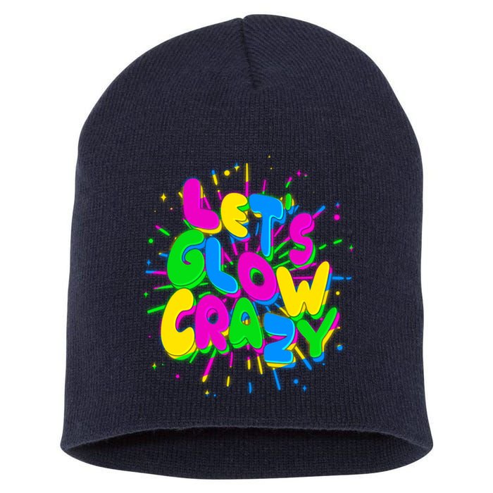 Lets Glow Crazy Short Acrylic Beanie