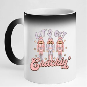 LetS Get Cracking Christmas Nutcracker Ballet Festive Gift 11oz Black Color Changing Mug