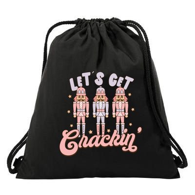 LetS Get Cracking Christmas Nutcracker Ballet Festive Gift Drawstring Bag