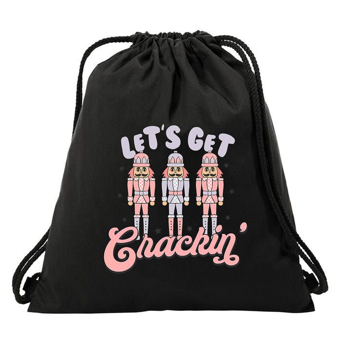 Let's Get Crackin Ballet Christmas Nutcracker Funny Xmas Drawstring Bag