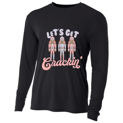 Let's Get Crackin Ballet Christmas Nutcracker Funny Xmas Cooling Performance Long Sleeve Crew