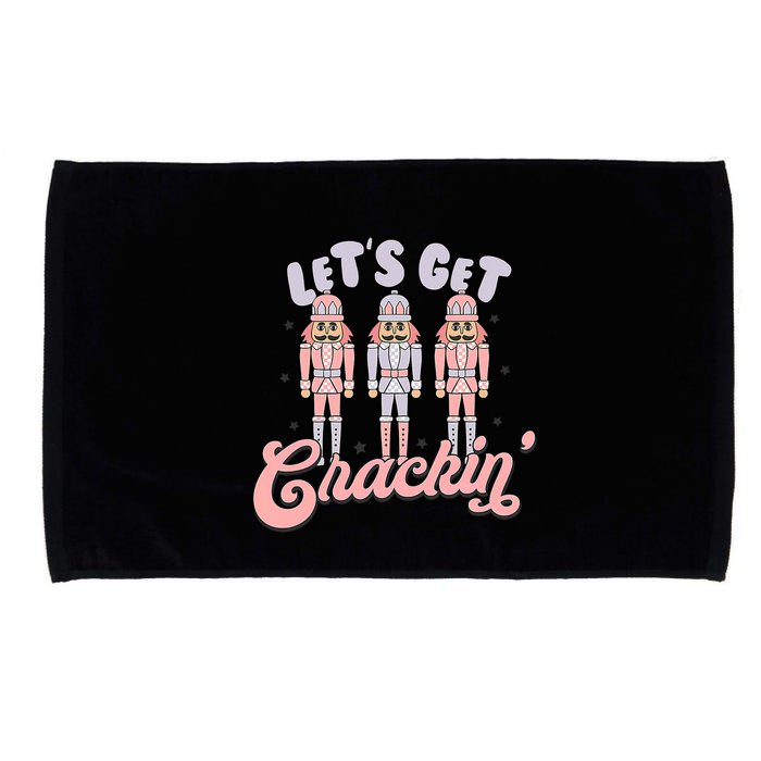 Let's Get Crackin Ballet Christmas Nutcracker Funny Xmas Microfiber Hand Towel