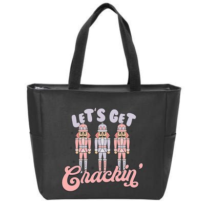Let's Get Crackin Ballet Christmas Nutcracker Funny Xmas Zip Tote Bag