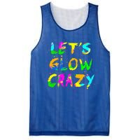 Let Glow Crazy Retro Colorful Quote Group Team Tie Dye Mesh Reversible Basketball Jersey Tank