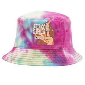 Lets Go Cow Boots Country Bachelorette Party Tie-Dyed Bucket Hat