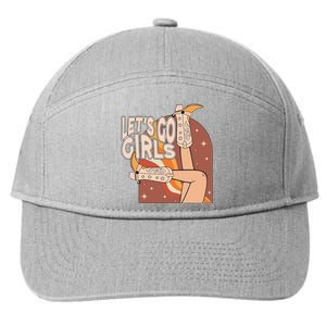 Lets Go Cow Boots Country Bachelorette Party 7-Panel Snapback Hat