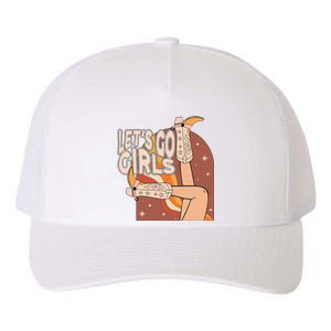 Lets Go Cow Boots Country Bachelorette Party Yupoong Adult 5-Panel Trucker Hat