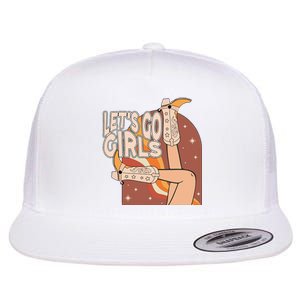 Lets Go Cow Boots Country Bachelorette Party Flat Bill Trucker Hat