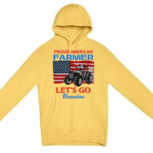 Let's Go Conservative US Flag Proud American Farmer Brandon Premium Pullover Hoodie