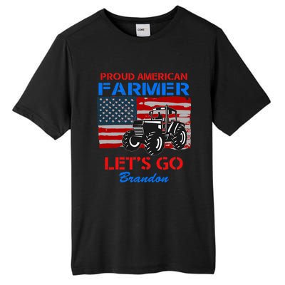 Let's Go Conservative US Flag Proud American Farmer Brandon Tall Fusion ChromaSoft Performance T-Shirt