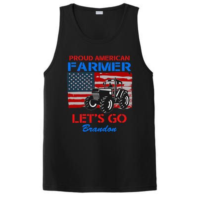 Let's Go Conservative US Flag Proud American Farmer Brandon PosiCharge Competitor Tank