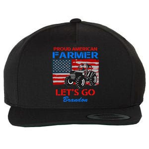 Let's Go Conservative US Flag Proud American Farmer Brandon Wool Snapback Cap