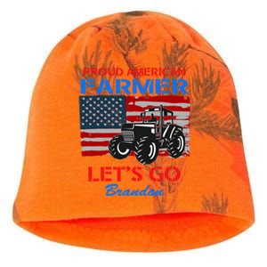 Let's Go Conservative US Flag Proud American Farmer Brandon Kati - Camo Knit Beanie