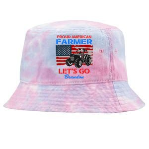 Let's Go Conservative US Flag Proud American Farmer Brandon Tie-Dyed Bucket Hat