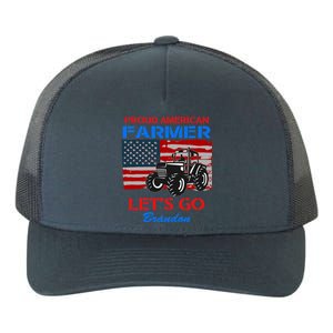 Let's Go Conservative US Flag Proud American Farmer Brandon Yupoong Adult 5-Panel Trucker Hat