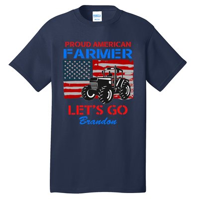 Let's Go Conservative US Flag Proud American Farmer Brandon Tall T-Shirt