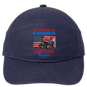 Let's Go Conservative US Flag Proud American Farmer Brandon 7-Panel Snapback Hat