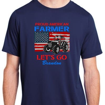 Let's Go Conservative US Flag Proud American Farmer Brandon Adult ChromaSoft Performance T-Shirt