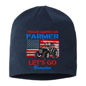 Let's Go Conservative US Flag Proud American Farmer Brandon Sustainable Beanie