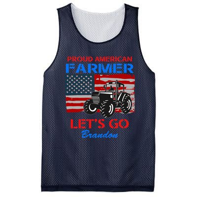 Let's Go Conservative US Flag Proud American Farmer Brandon Mesh Reversible Basketball Jersey Tank