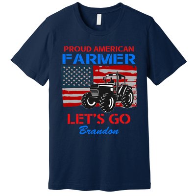 Let's Go Conservative US Flag Proud American Farmer Brandon Premium T-Shirt