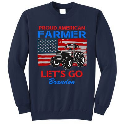 Let's Go Conservative US Flag Proud American Farmer Brandon Tall Sweatshirt