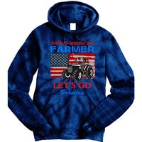 Let's Go Conservative US Flag Proud American Farmer Brandon Tie Dye Hoodie