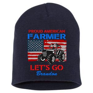 Let's Go Conservative US Flag Proud American Farmer Brandon Short Acrylic Beanie