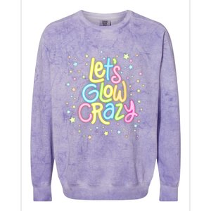 Lets Glow Crazy In Bright Colors Dance Wear 80s And 90s Colorblast Crewneck Sweatshirt