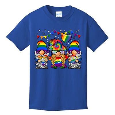 Lgbtq Gnomes Colorful Gnomes Pride Love Rainbow Pride Funny Gift Kids T-Shirt